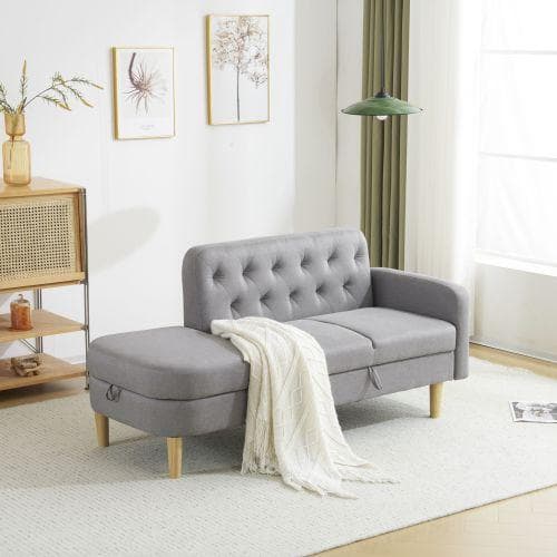 ソファ 2-3人掛け カウチソファ 収納機能 オットマン レイアウト