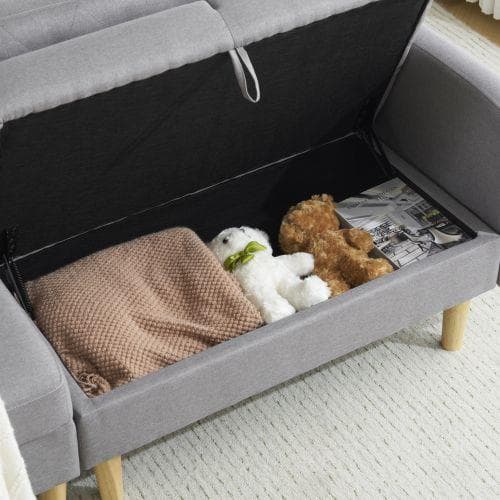 ソファ 2-3人掛け カウチソファ 収納機能 オットマン レイアウト