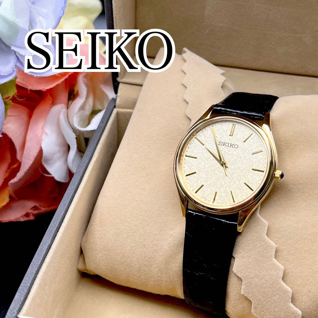 希少　稼動　腕時計　SEIKO　セイコー　ドルチェ　ゴールド　新品電池　D59