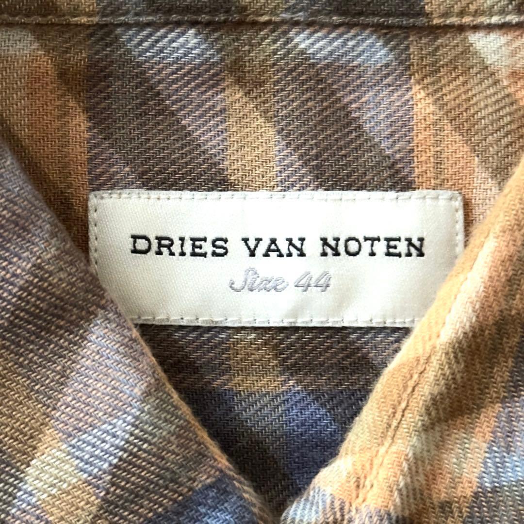 DRIES VAN NOTEN チェックシャツ サイズ44 オレンジ ブルー