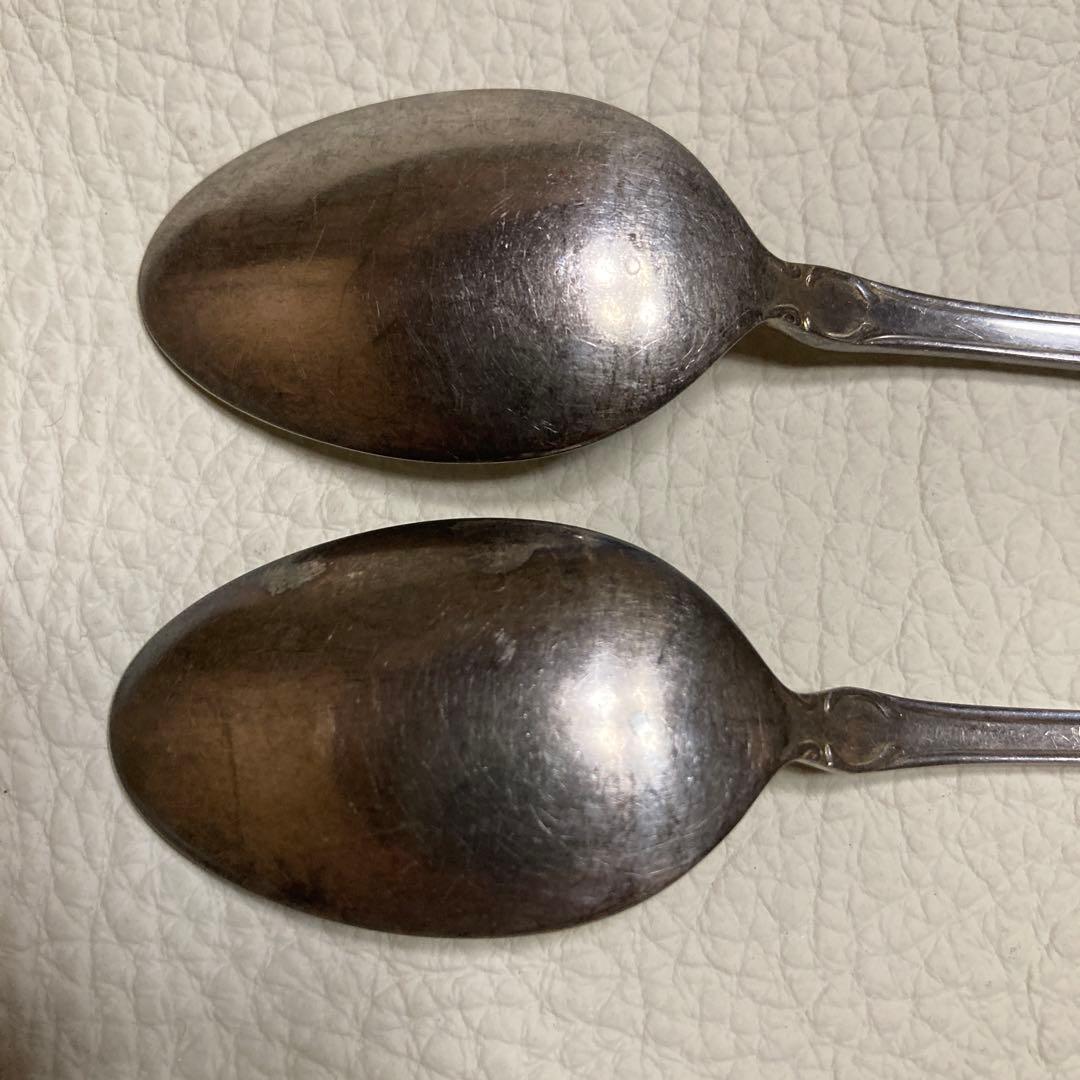 ラッキーウッド　ティースプーン2本LUCKY SILVERED 13.1×2.7