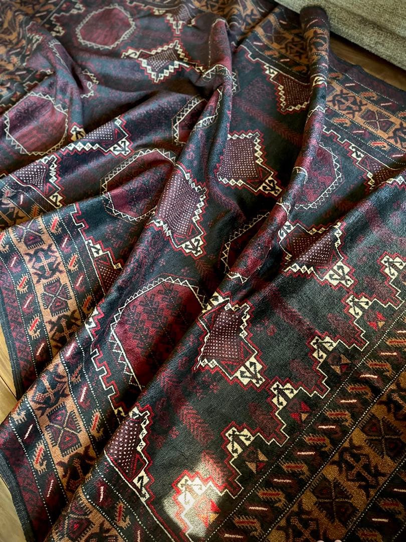 トライバルラグ　ヴィンテージラグ　バルーチ族　プリミティブアート　特大サイズ美品