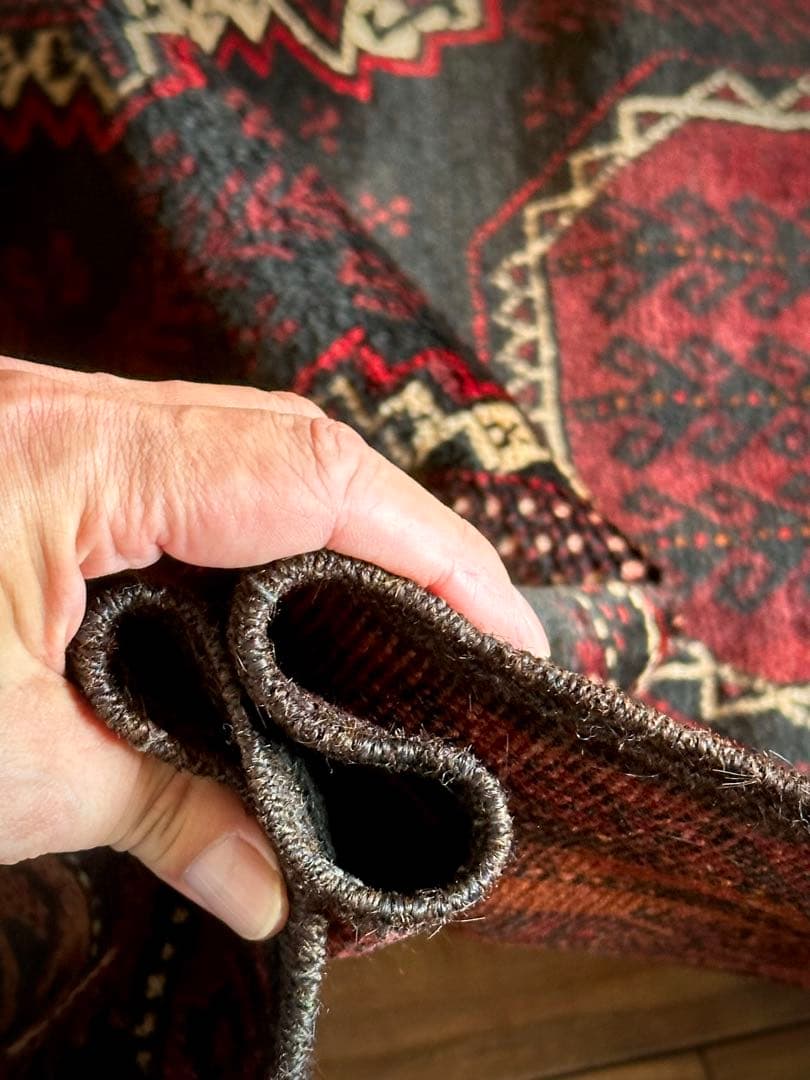 トライバルラグ　ヴィンテージラグ　バルーチ族　プリミティブアート　特大サイズ美品