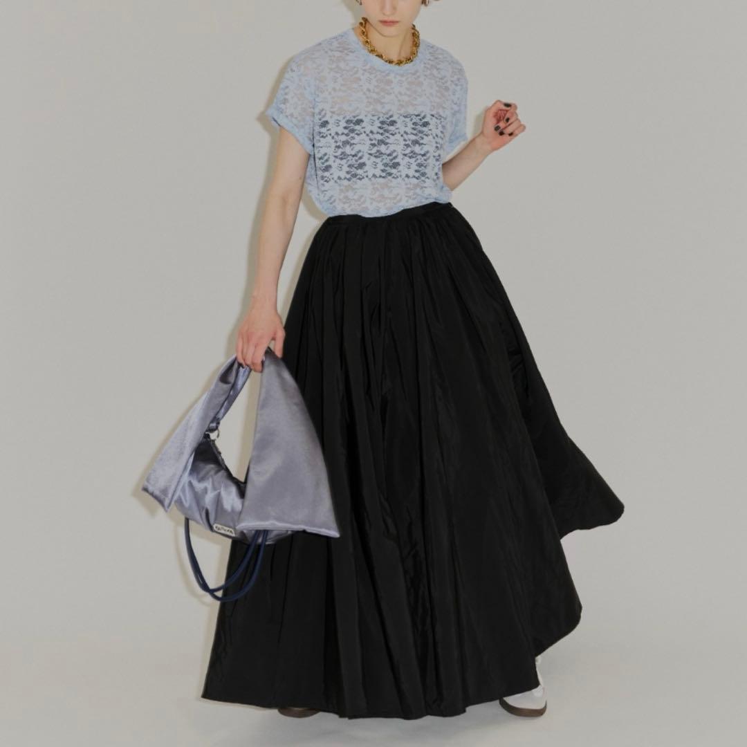 yae ボリュームタフタスカート 新品タグ付き　38 ブラック