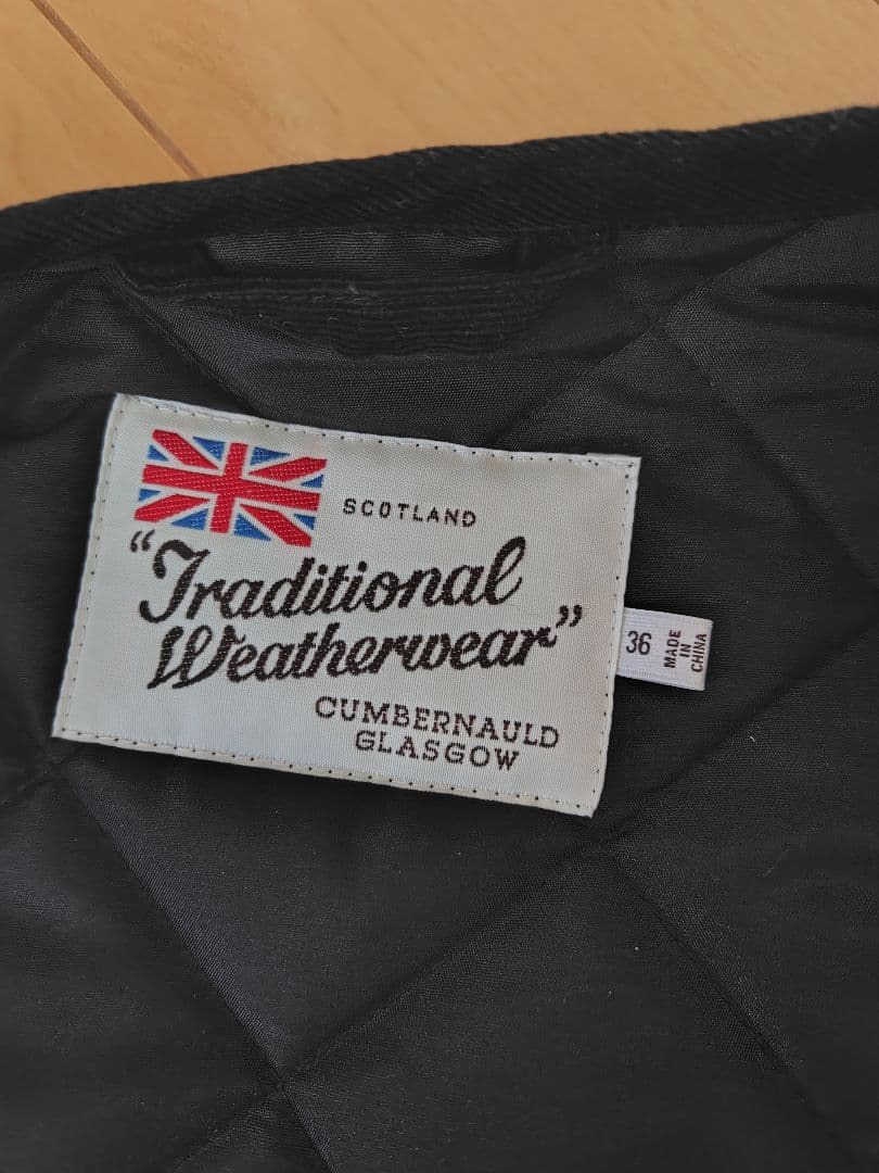 Traditional Weatherwear ブラックロングコート 36