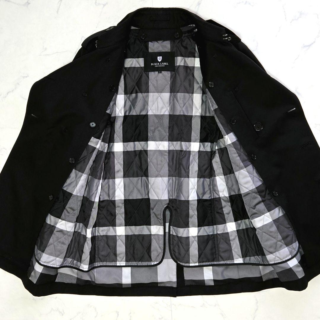 ブラックレーベルクレストブリッジ トレンチコート ライナー付き M ブラック