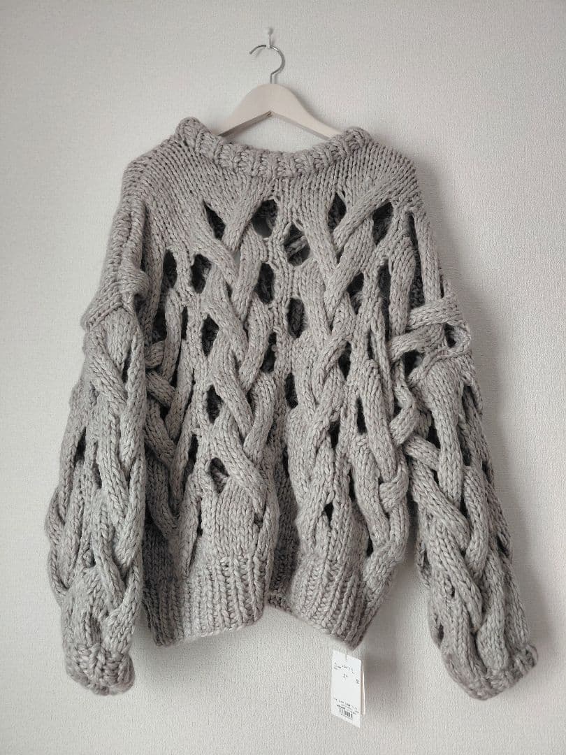 【未使用タグ付】ETRE TOKYOルーズニッティングケーブルプルオーバー
