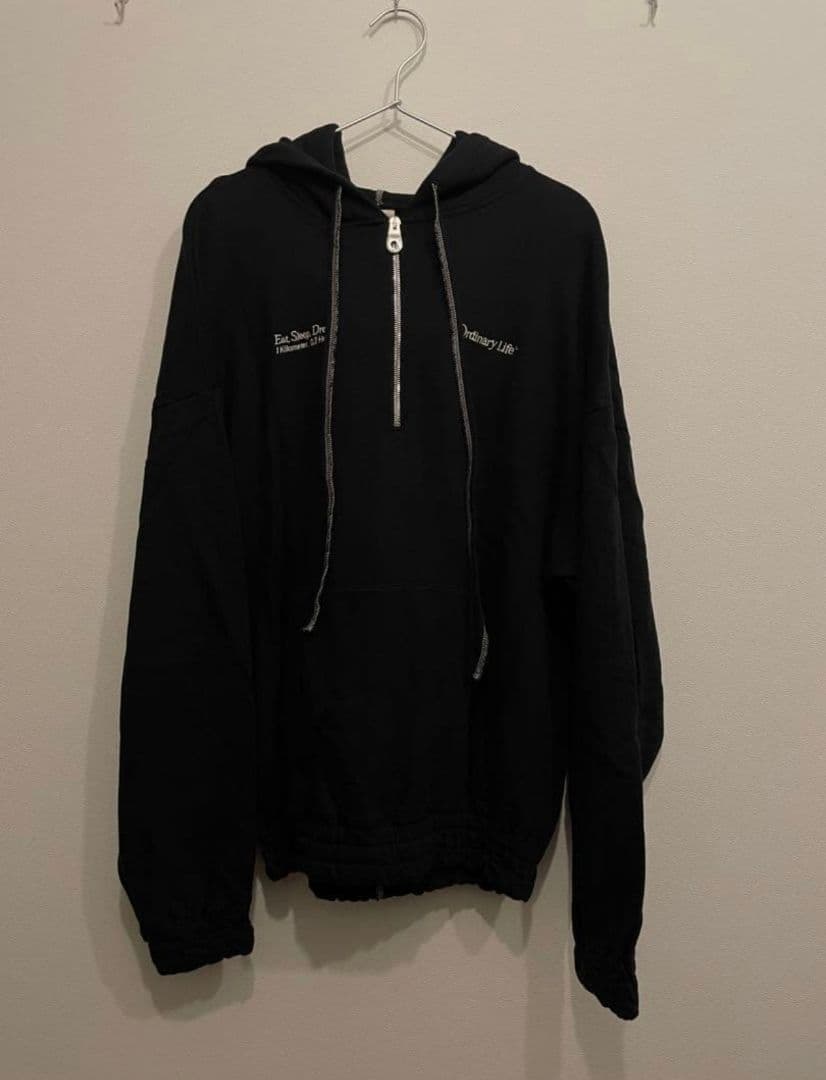 SHINYA KOZUKA ORDINARY ZIP HOODIE ブラック