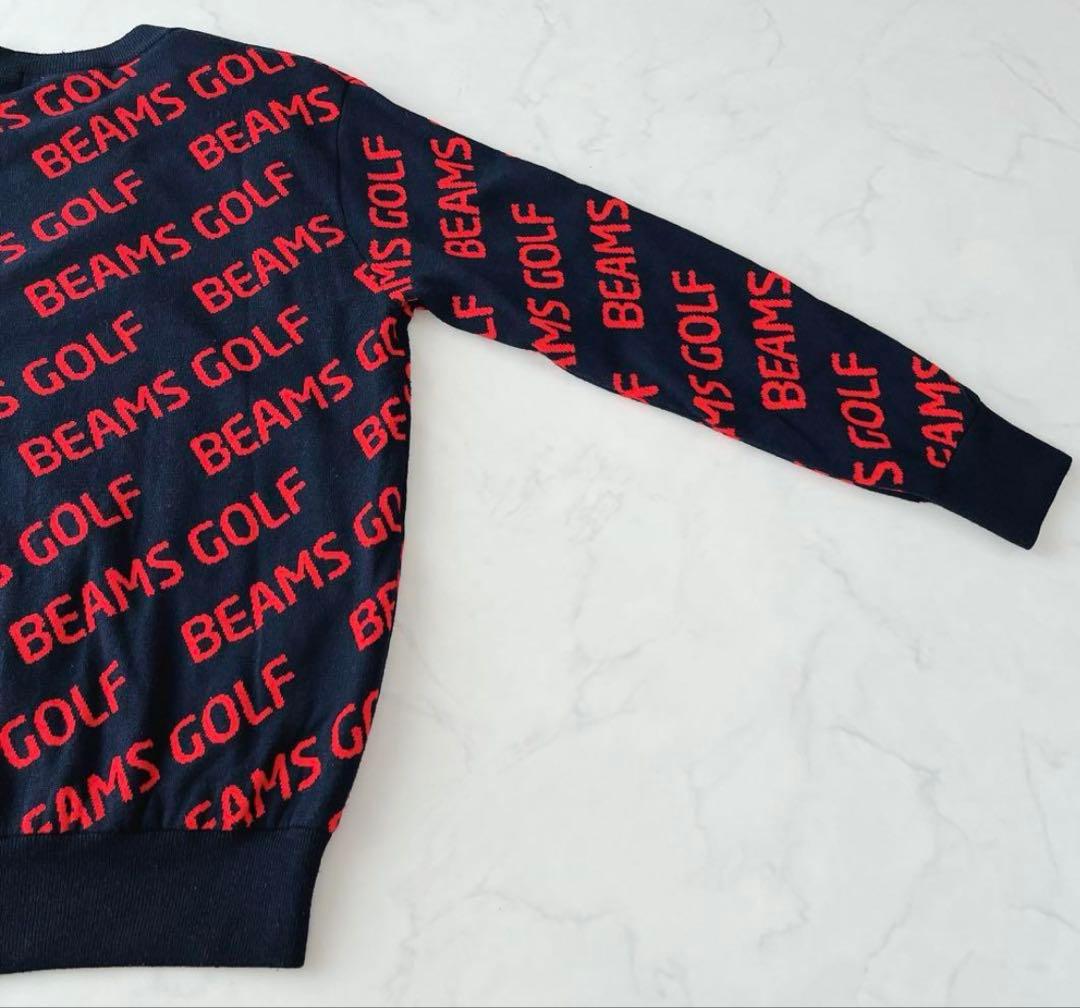 【29700円】BEAMS GOLF 斜めロゴ 総柄 M
