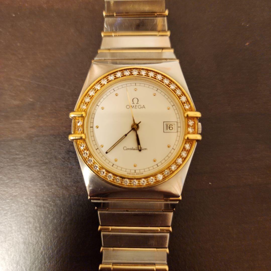OMEGA　オメガ　コンステレーション　ダイヤ　クォーツ　メンズサイズ