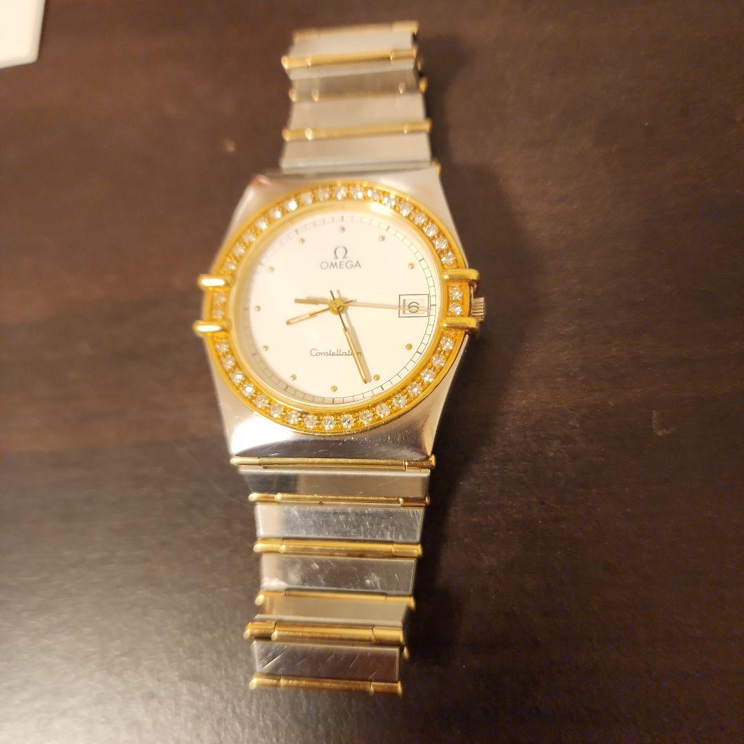 OMEGA　オメガ　コンステレーション　ダイヤ　クォーツ　メンズサイズ