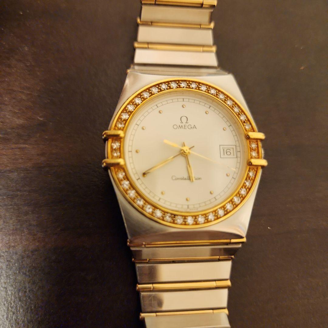OMEGA　オメガ　コンステレーション　ダイヤ　クォーツ　メンズサイズ