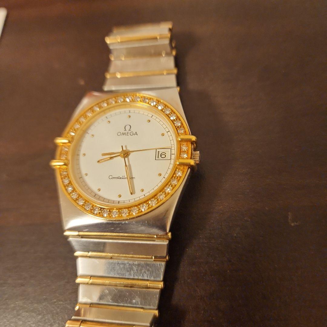 OMEGA　オメガ　コンステレーション　ダイヤ　クォーツ　メンズサイズ