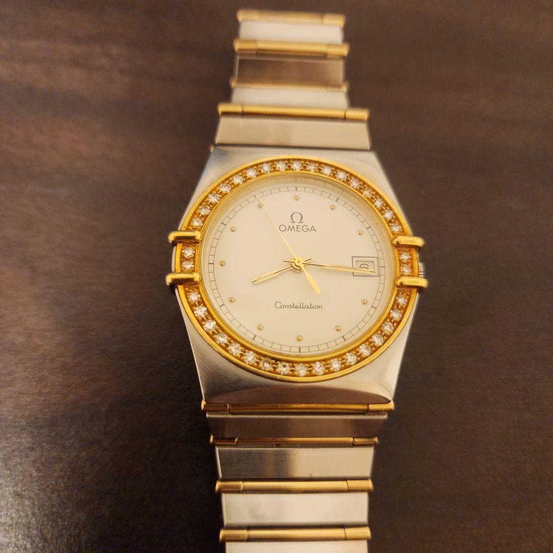 OMEGA　オメガ　コンステレーション　ダイヤ　クォーツ　メンズサイズ