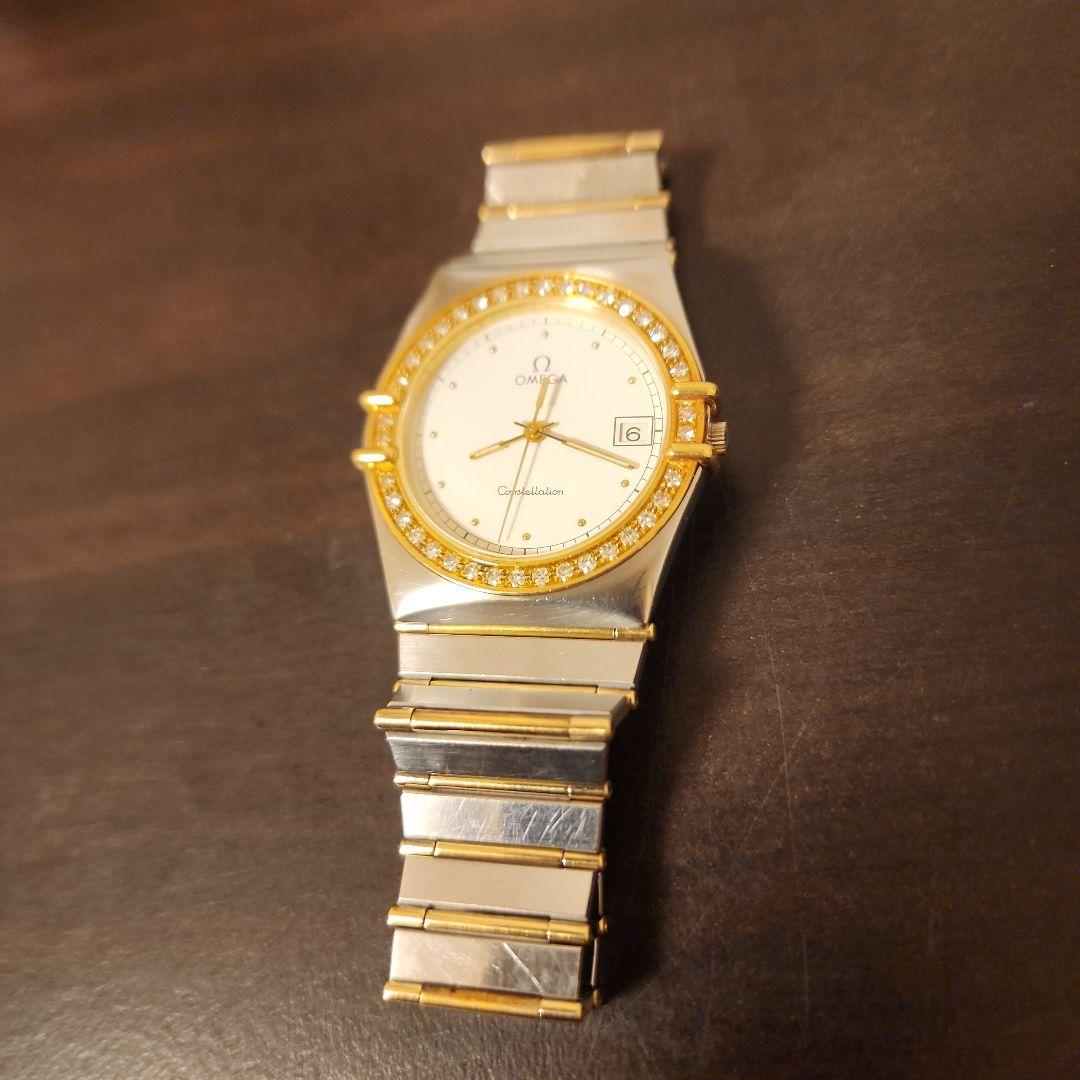 OMEGA　オメガ　コンステレーション　ダイヤ　クォーツ　メンズサイズ