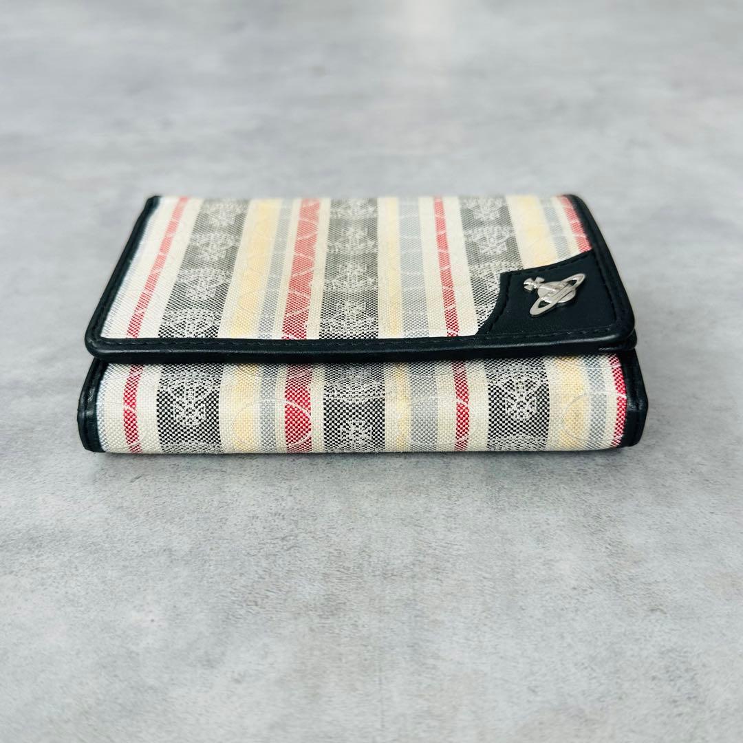 Vivienne Westwood オーブ　マルチストライプ　二つ折り財布