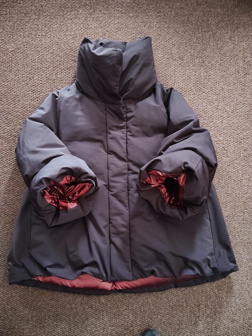 [未使用] ユニクロ +J ハイブリッドダウンジャケット ワイン XXL
