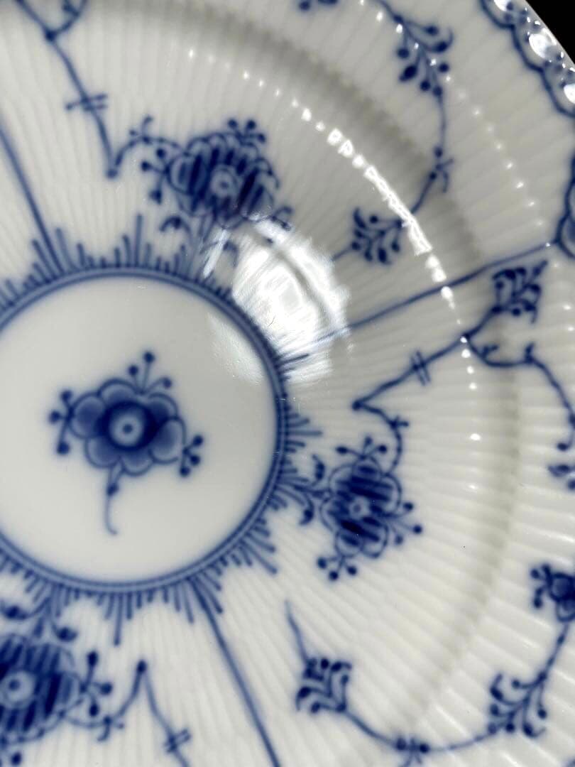 専用◇ロイヤルコペンハーゲンブルーフルーテッドハーフレースプレート19cm未使用