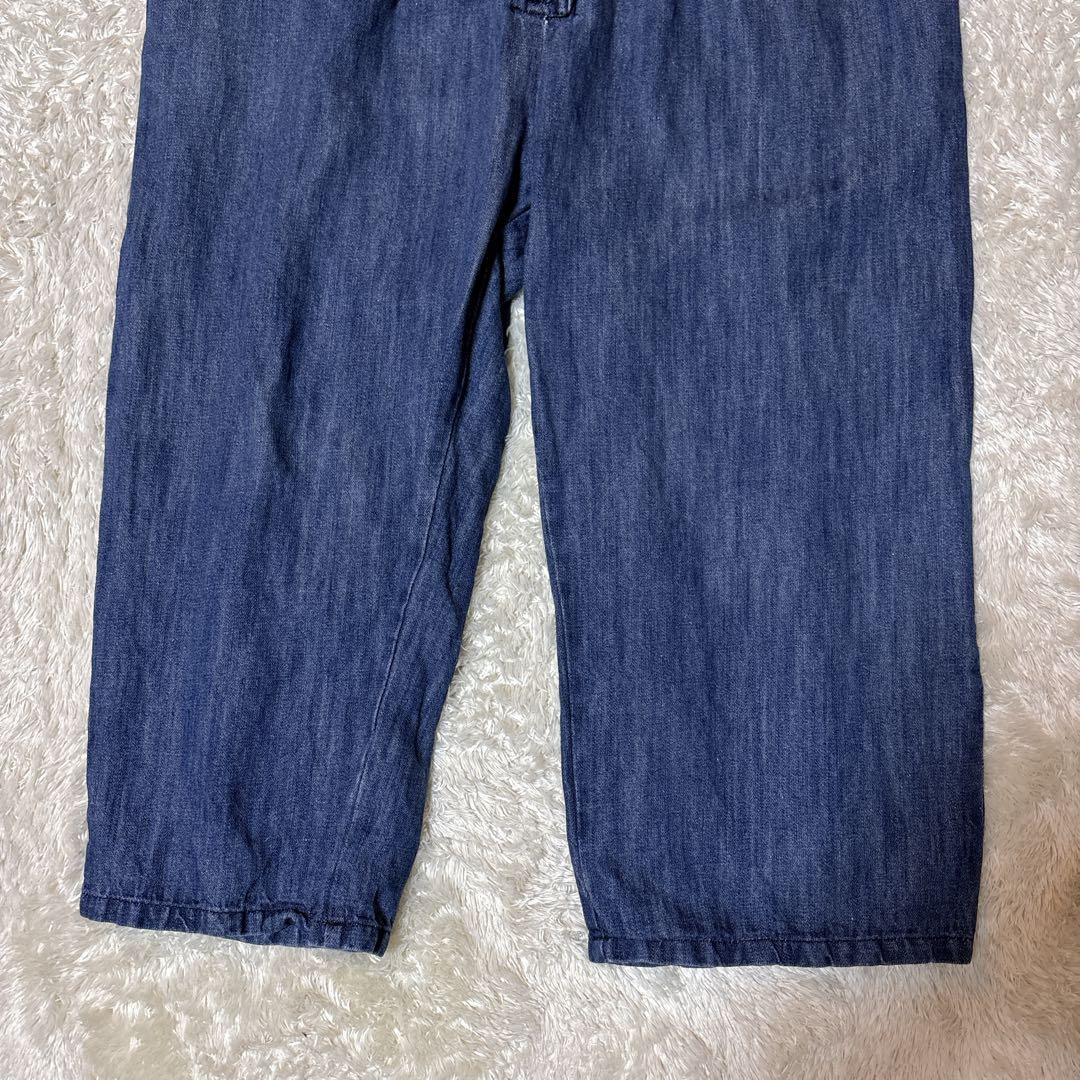 美品＊&yarn コットンリネン デニム ジャンプスーツ　オールインワン　長袖
