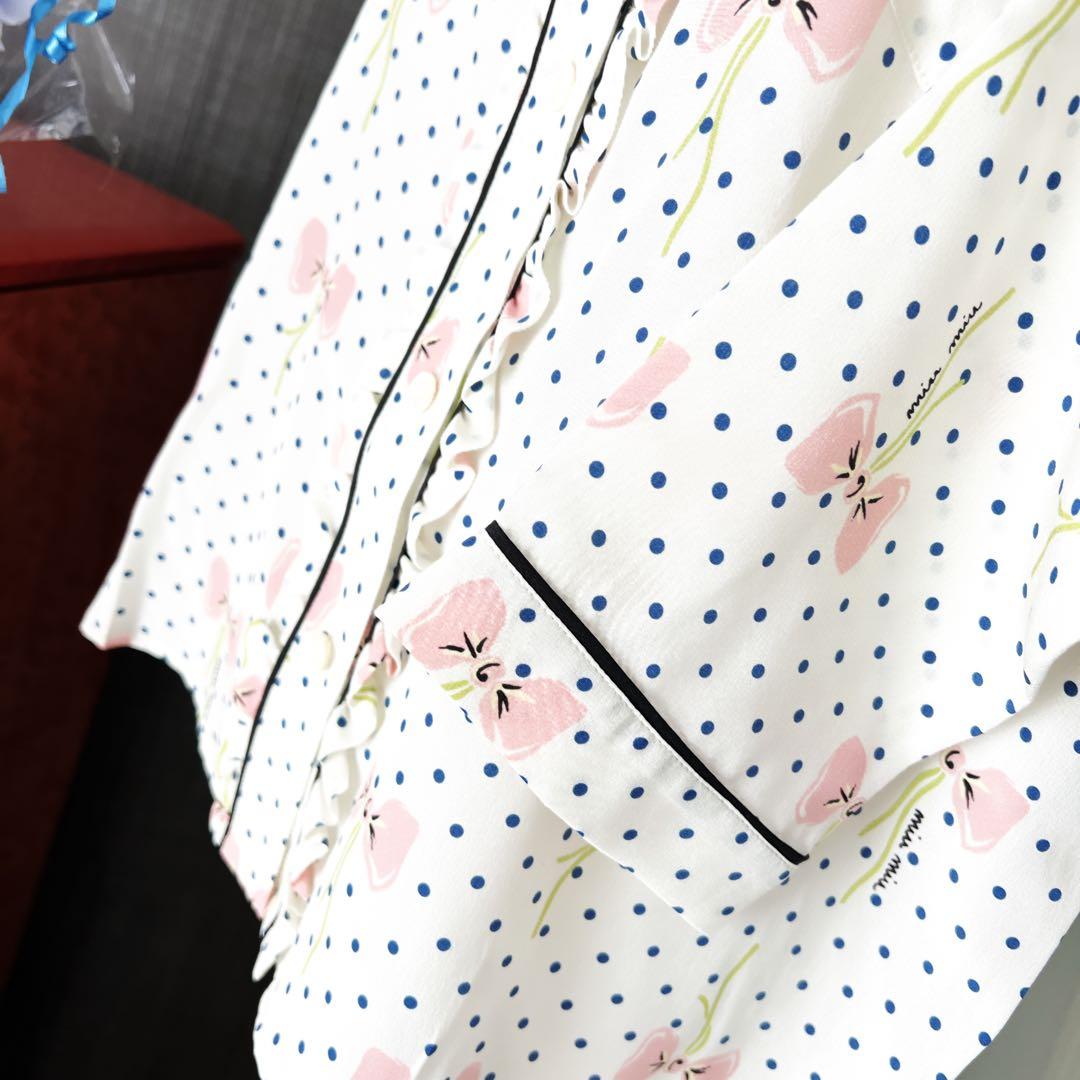 新品　MIUMIU ミュウミュウ シルク　花柄　セットアップ　スーツ　パジャマ