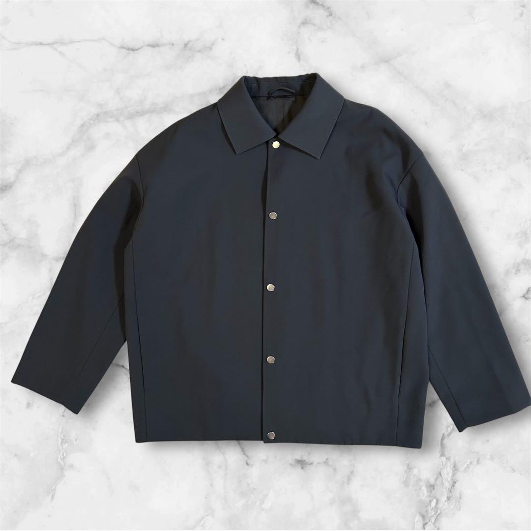 美品 PUBLIC TOKYO 含浸ウールギャバ コーチジャケット 2 グレー