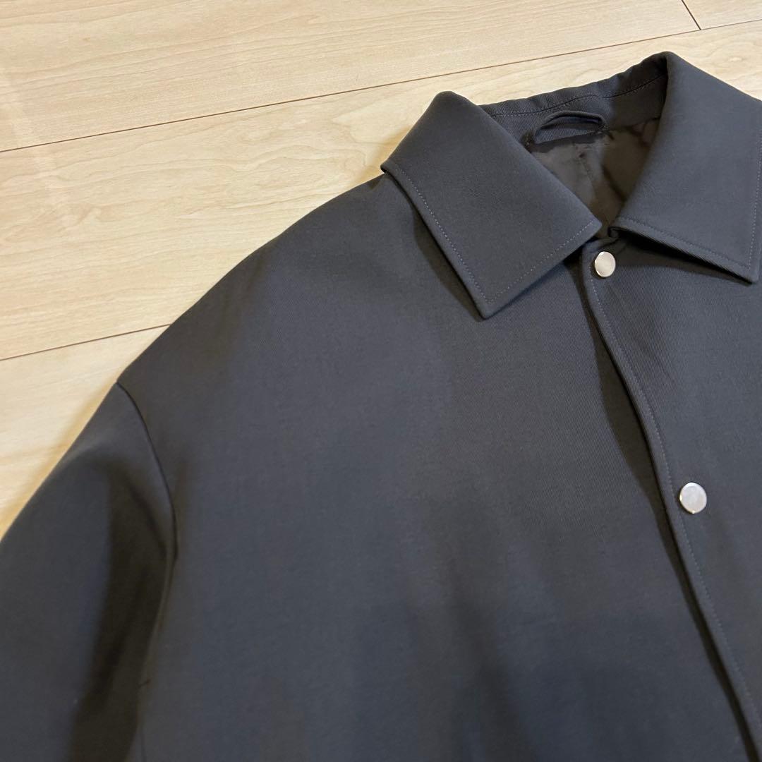 美品 PUBLIC TOKYO 含浸ウールギャバ コーチジャケット 2 グレー