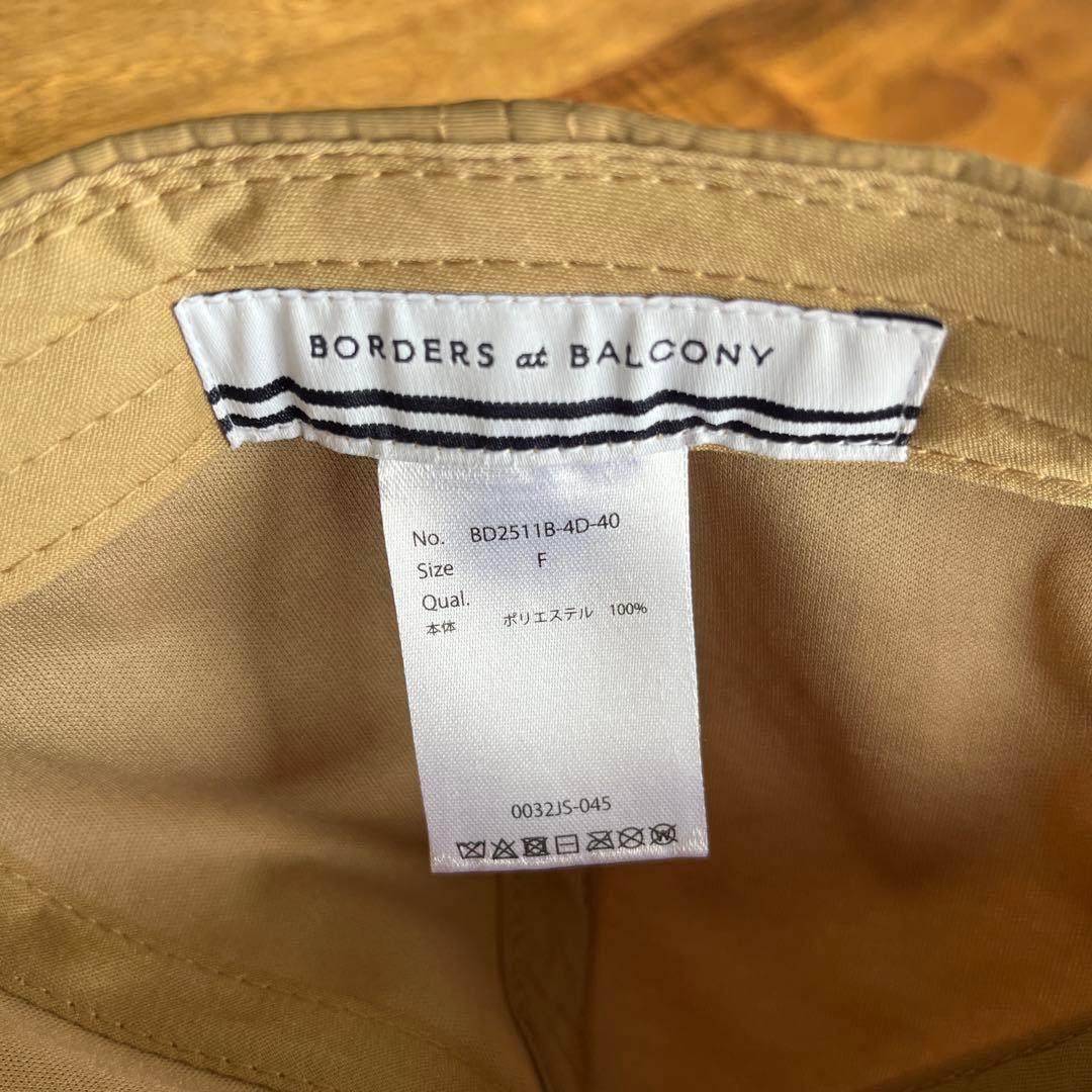 オンライン完売　ボーダーズアットバルコニー　キャップ　ベージュ
