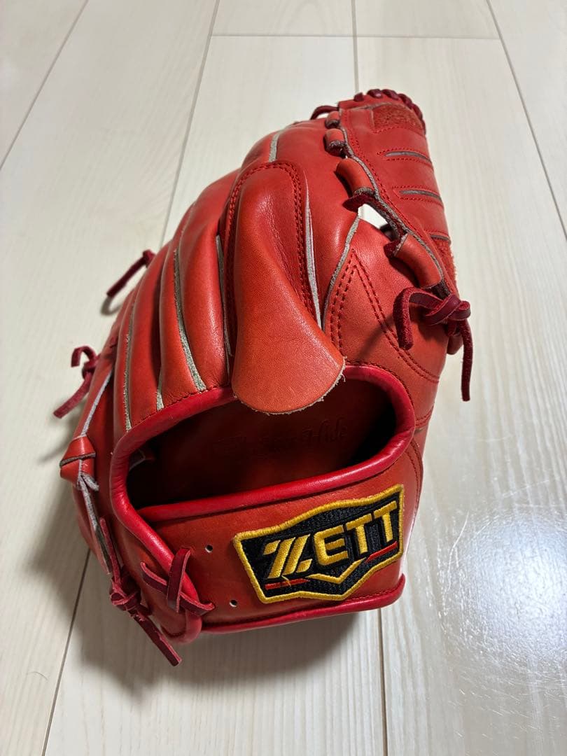 プロ選手支給品　ZETT FIGHTERS 硬式グローブ 13-09 レッド