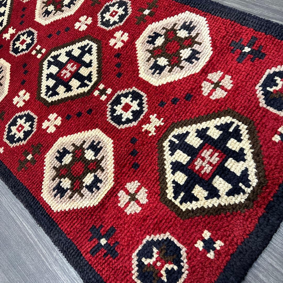 73x136cmモロッコ絨毯ふわふわウールベルベルヴィンテージラグ