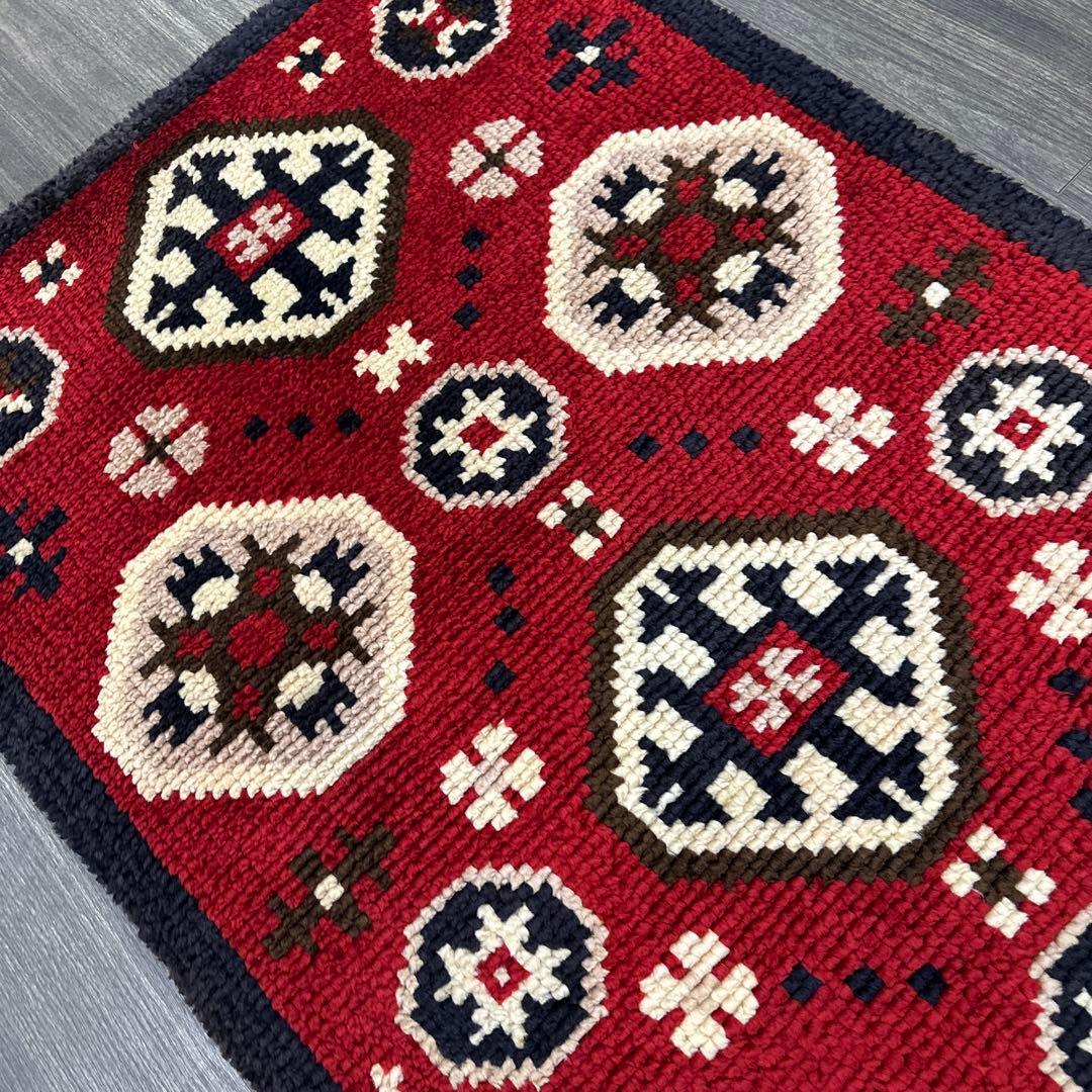 73x136cmモロッコ絨毯ふわふわウールベルベルヴィンテージラグ