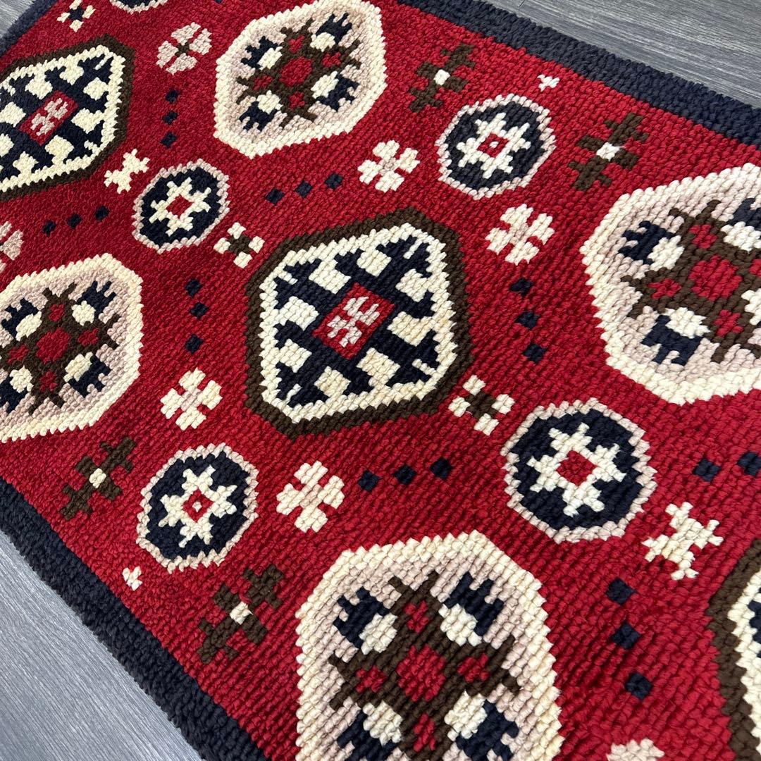 73x136cmモロッコ絨毯ふわふわウールベルベルヴィンテージラグ