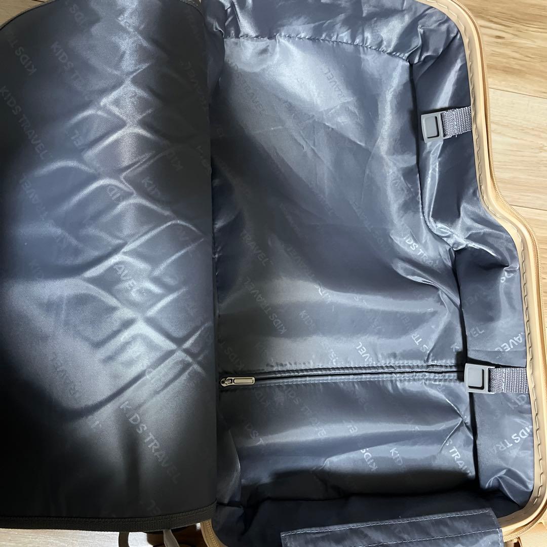 機内持ち込み可　ミニサイズ ベージュ　乗れるキャリーケース