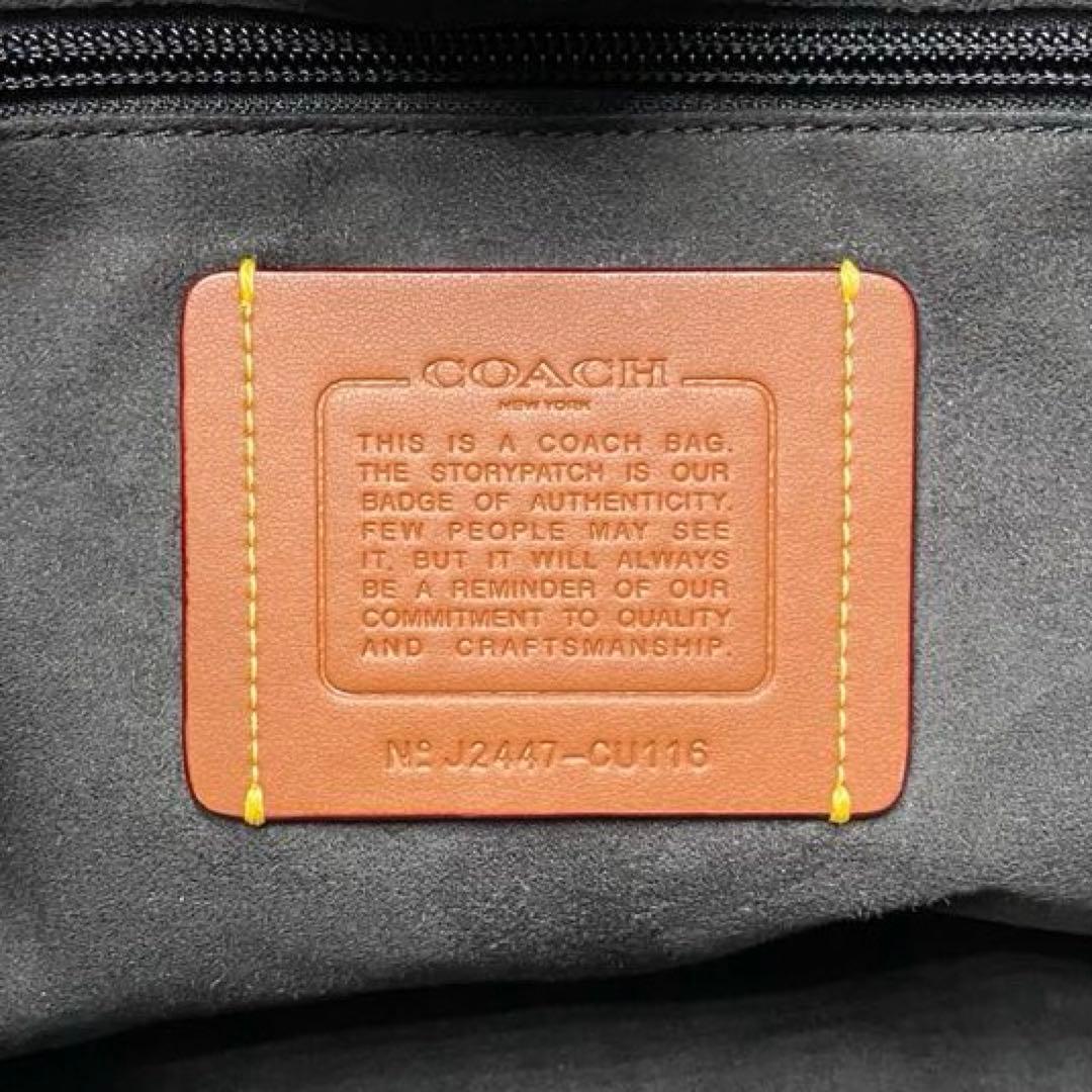 美品 COACH ゴッサム ジップ トートバッグ レザー A4 CU116 黒