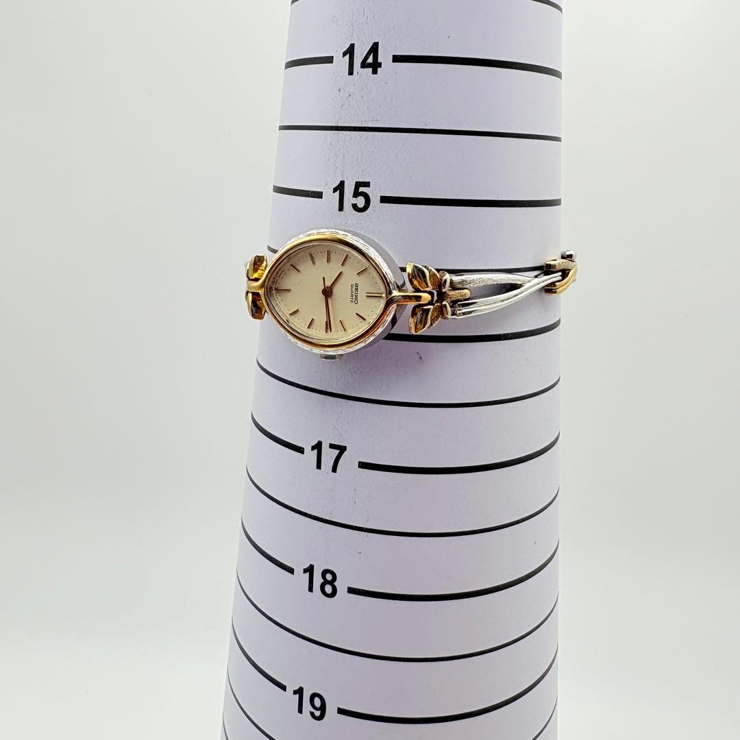 ★新品電池★ 稼働品 SEIKO 腕時計 レディース オーバル コンビカラー