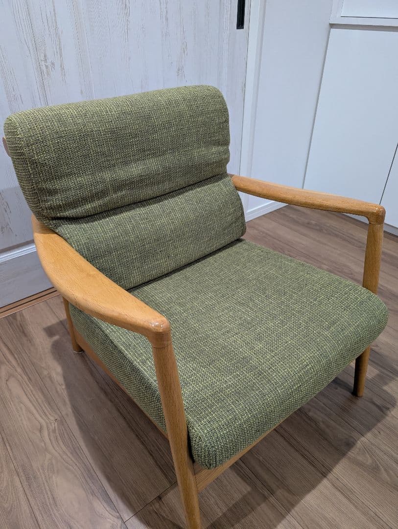 天然木オーク材 1Pソファ 天然木オーク材 北欧スタイル　オークライフ