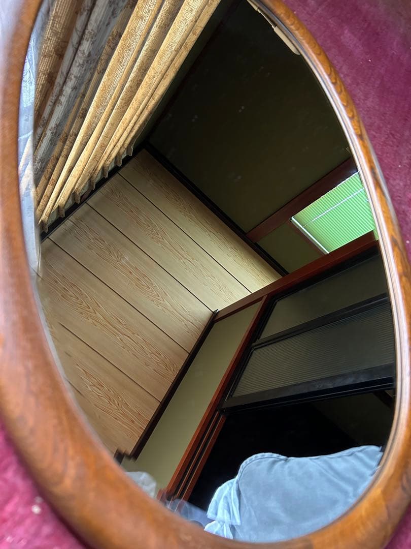 カリモク ウォールミラーA2016 昭和レトロ 壁掛け鏡