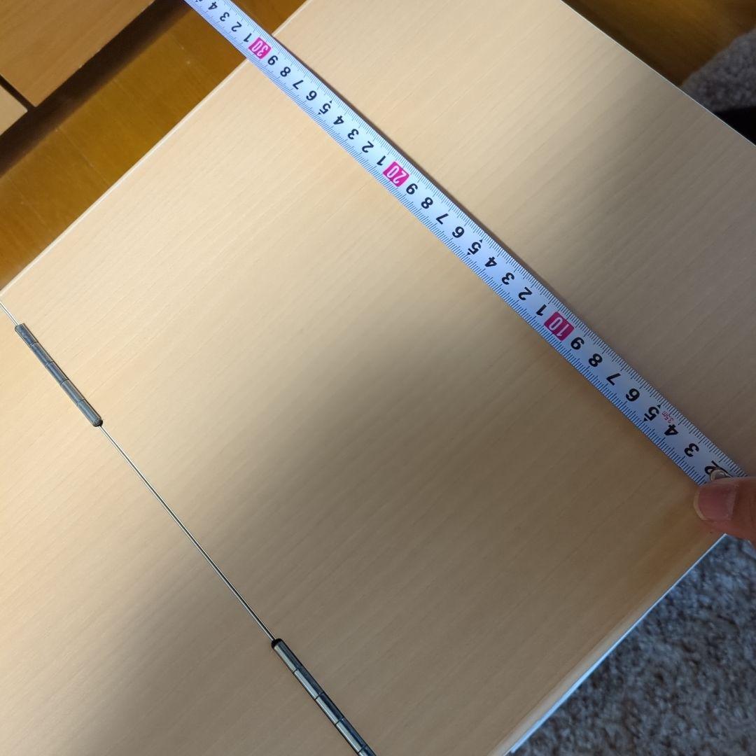 木製デスク 伸縮机　折りたたみ机　日本産　3引き出し付き 　コンパクト