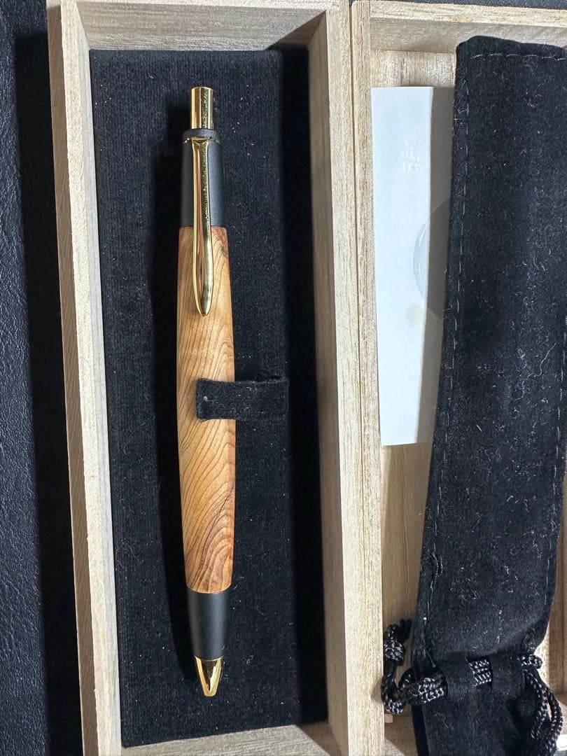 【最終値下げ】屋久杉工房京　屋久杉【光明瘤】無垢タイプ　シャープペンシル