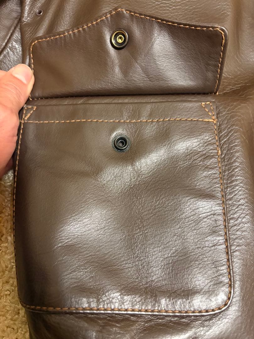 レザー TYPE A-2 ジャケット パッチ付き