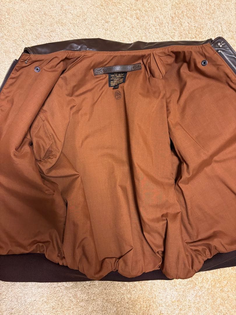 レザー TYPE A-2 ジャケット パッチ付き