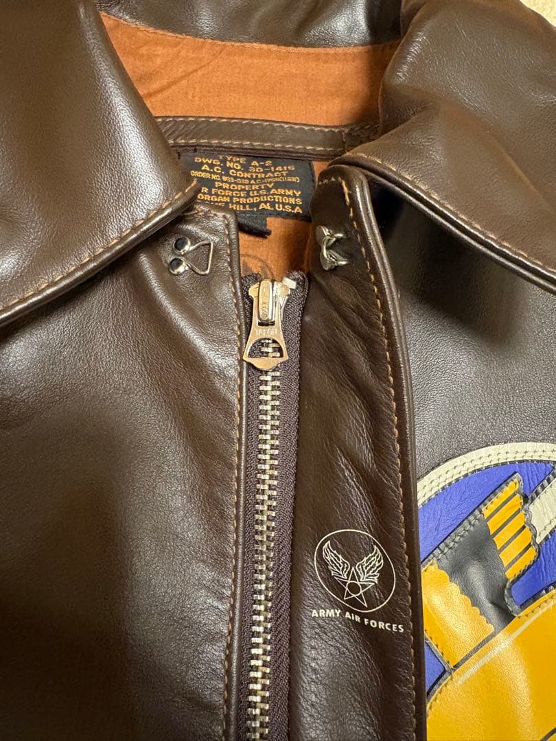 レザー TYPE A-2 ジャケット パッチ付き