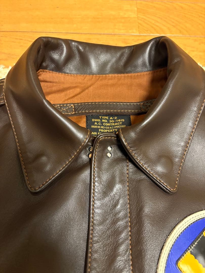 レザー TYPE A-2 ジャケット パッチ付き