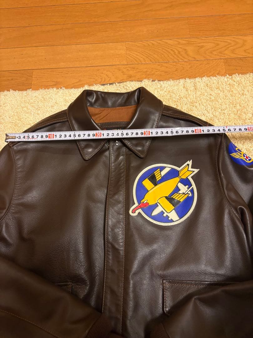レザー TYPE A-2 ジャケット パッチ付き