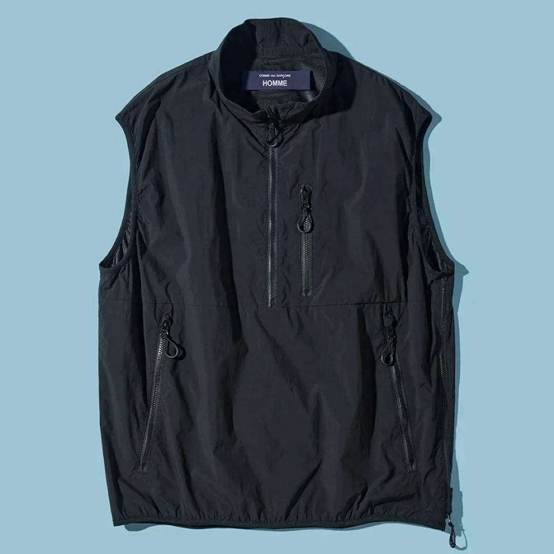 新品 完売品 コムデギャルソンオム ナイロンタイプライターベスト ジャケット