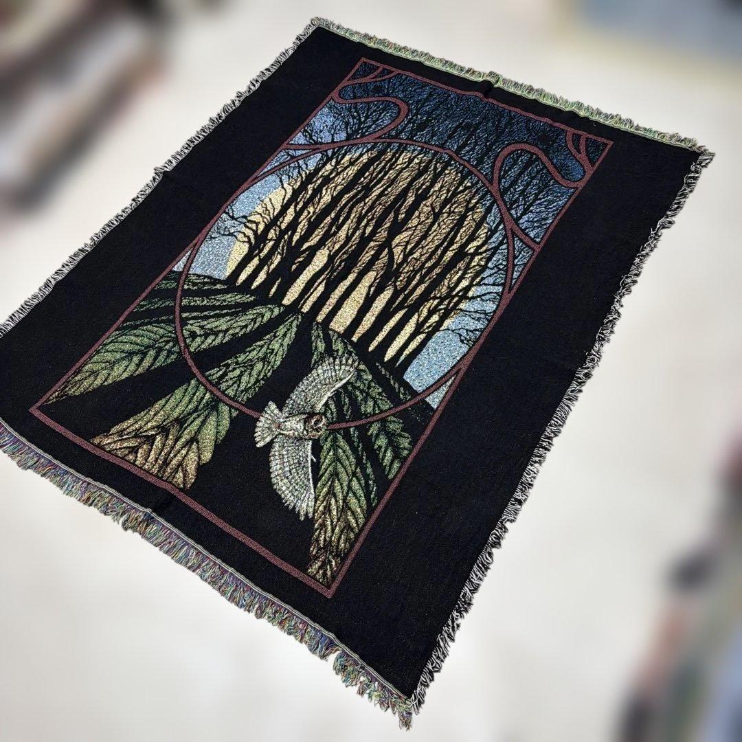 景色　マルチカバー　ソファカバー　ヴィンテージラグ　166x130