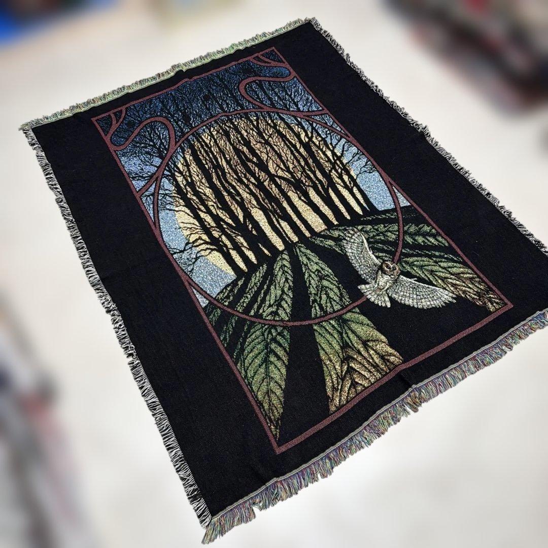 景色　マルチカバー　ソファカバー　ヴィンテージラグ　166x130