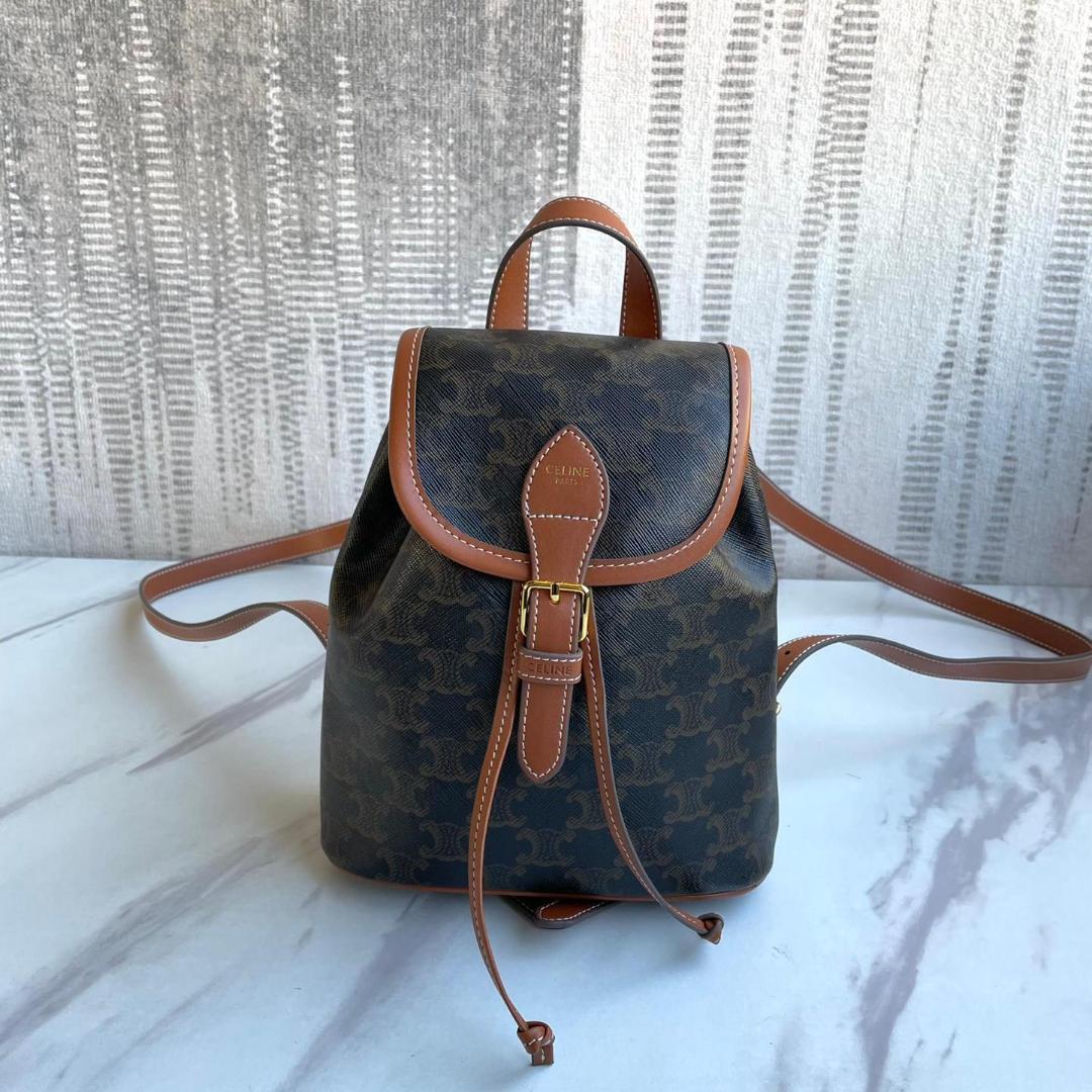 Folco Triomphe Canvas ダークブラウン キャンバス リュック