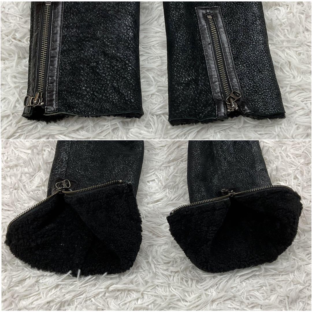 超希少✨ザディグエヴォルテール　ライダースジャケット　リアルムートン　羊革　S