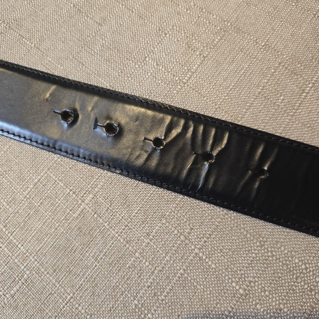 ヴェルサーチ　VERSACE ベルト　シルバー×ブラック　90サイズ　メンズ