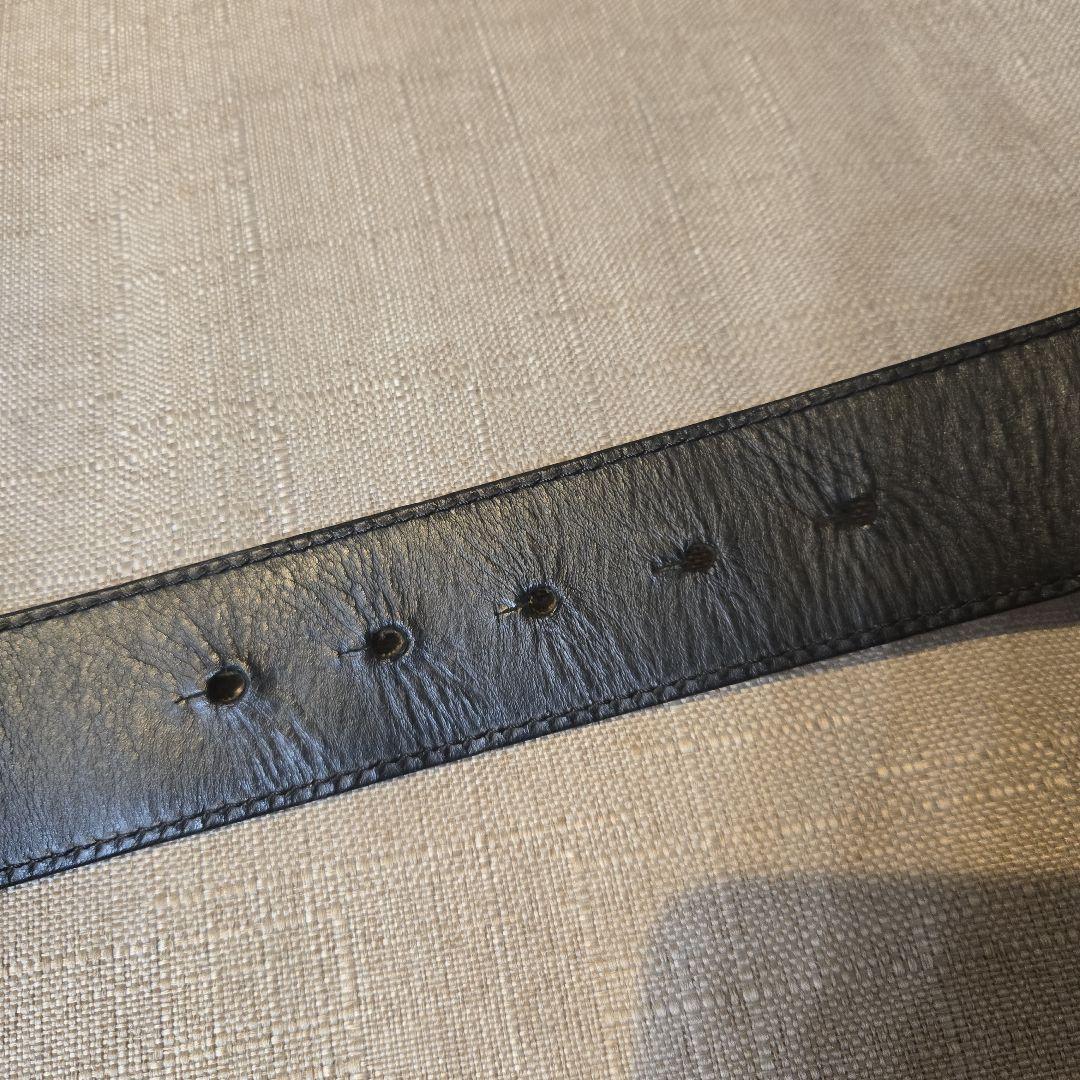 ヴェルサーチ　VERSACE ベルト　シルバー×ブラック　90サイズ　メンズ